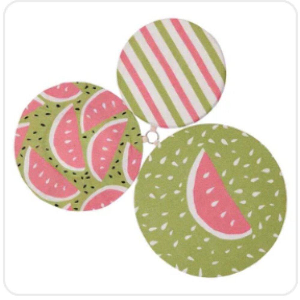 RockFlowerPaper - Watermelon Party Blu Kitchen Food Storage Covers - Picture 2 of 3